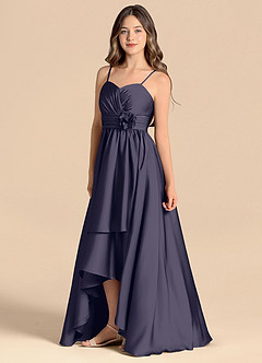 Azazie Catalina Junior Stormy A-Line Sweetheart Neckline Stretch Satin Dress image6