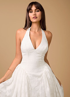 Illyne White Midi Dress image3