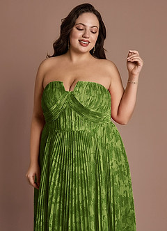 Lyanna Green Multi Pleated Midi Dress image3