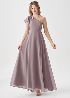Azazie Arabella Junior Dusk A-Line Ruched Chiffon Dress image1