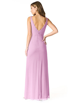 Azazie Verami Robes de demoiselle d'honneur Robe Sirène en Maille Dentelle Rose Bonbon image2