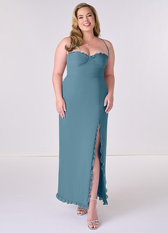 Barbie ♥ Azazie Bridesmaid Dresses Bermuda Sheath Corset Chiffon Dress image6