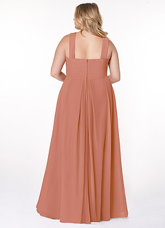 Azazie Kaleigh Bridesmaid Dresses MAI TAI A-Line Pleated Chiffon Dress image8