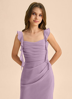 Azazie Jessamine Junior Klä av Sjöjungfru i Chiffong Älskling Halsringning image7