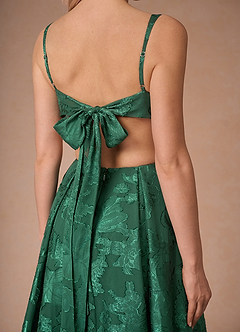 Althea Dark Green Tie-Back Maxi Dress image9