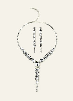 front Crystal Rhinestone Jewelry Set