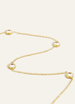 front Bezel Rhinestone Necklace