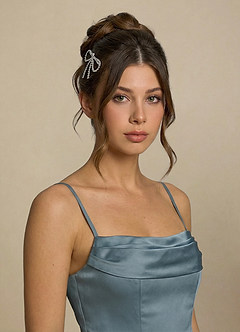 front Pince à cheveux en cristal avec nœud