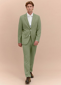 front James Pistachio Structured Stretch Suit