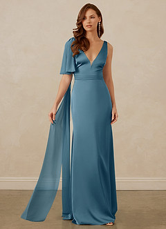 Christian Siriano Bridal for Azazie 1011 Bridesmaid Dresses Bermuda Mermaid Bow Stretch Satin Dress image6