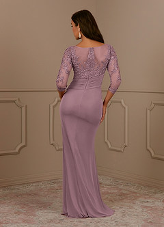 Azazie Fatemah Mother of the Bride Dresses Dusty Rose Mermaid Scoop Lace Lace Dress image4
