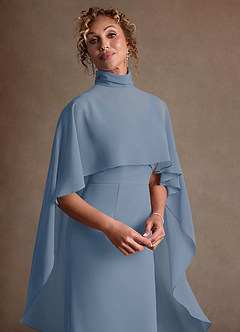 Azazie Irna Suknie dla Matki Panny Młodej Kolumna Szyfon Długość do kolan Sukienka image7