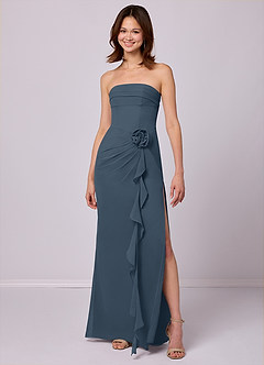 Barbie ♥ Azazie Bridesmaid Dresses Neptune Sheath Strapless Chiffon Convertible Dress image3