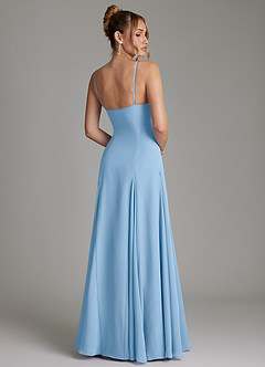 Azazie Imani Final Sale Dusty Sage A-Line Sweetheart Neckline Chiffon Dress image2