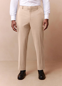 Savile Tan Wool Blend Dress Pants