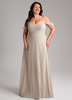 Azazie Marley Bridesmaid Dresses Frost A-Line Off the Shoulder Chiffon Convertible Dress image13