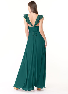 Azazie Emily Bridesmaid Dresses A-Line Ruched Chiffon Floor-Length Dress image2