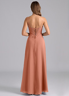 Azazie Valentine Jurken voor bruidsmeisjes Jurk van Chiffon met A-Lijn Korset Meer Gesneden image2