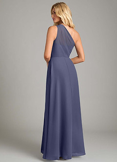 Azazie Phaedra Bridesmaid Dresses Stormy A-Line One Shoulder Chiffon Dress image2
