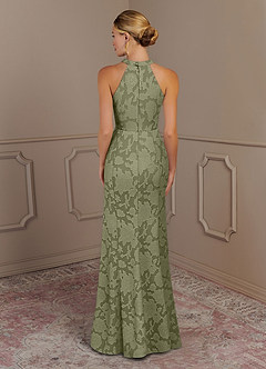 Azazie Tyra Venta Final Vestido de Pistacho de Devorado Floral de Corte Sirena image3