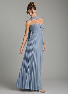 Azazie Tempest Bridesmaid Dresses Dusty Blue Empire Corset Chiffon Convertible Dress image7