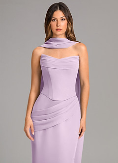 Azazie Sorrel Robes de demoiselle d'honneur Robe Sirène en Mousseline de soie Corset Frostiges Flieder image6