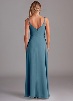 Azazie Daenerys Abiti da Damigella Abito A-Line in Chiffon con Scollo a Cappuccio Bermuda image2
