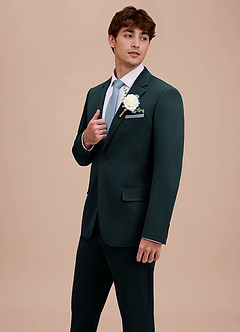 front Ethan Navy Blue Refined Weave Suit Jacket