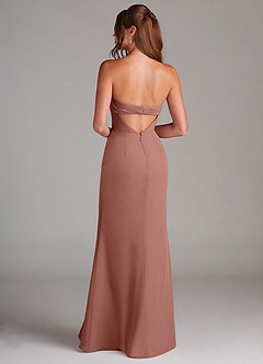 Azazie Leonis Bridesmaid Dresses Cedar Rose Sheath Strapless Chiffon Convertible Dress image5