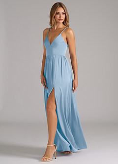 Azazie Aaida Jurken voor thuis passen Jurk van Stretch Satijn met A-Lijn Korset Smaragd image3