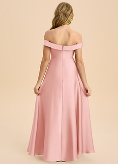 Azazie Sissy Junior Klänning av A-Line i Stretch Satin Off the shoulder image2