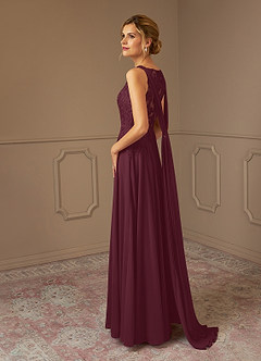 Azazie Joules Mother of the Bride Dresses Cabernet A-Line Sequins Chiffon Dress image5