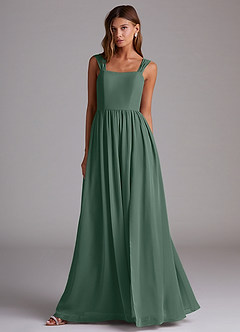 Azazie Calianna Bridesmaid Dresses Sea Moss A-Line Off the Shoulder Chiffon Convertible Dress image4