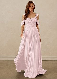 Christian Siriano Bridal for Azazie 1013 Bridesmaid Dresses Blushing Pink A-Line Off the Shoulder Chiffon Dress image9