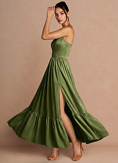 Portia Olive Maxi Dress image5