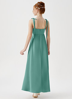 Azazie Rosey Junior Aqua A-Line Sweetheart Neckline Stretch Satin Dress image6