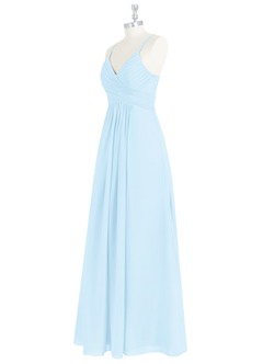 Azazie Haleigh Bridesmaid Dresses A-Line Pleated Chiffon Floor-Length Dress image13