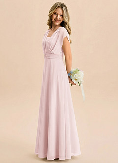 Azazie Soline Junior Klä av A-Line i Chiffong Plisserad image4