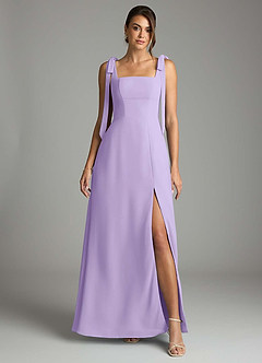 Azazie Debra Jurken voor bruidsmeisjes Converteerbaar Jurk van Chiffon met A-Lijn met Zakken Lila image7