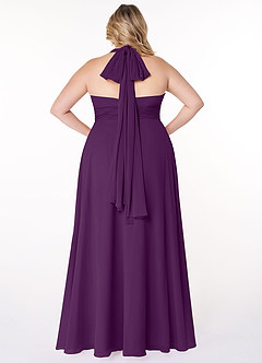 Azazie Fifi Bridesmaid Dresses Grape A-Line Strapless Chiffon Convertible Dress image13