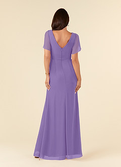 Azazie Marianne Mother of the Bride Dresses Tahiti Sheath V-Neck Pleated Chiffon Dress image2