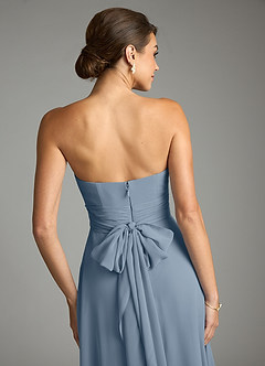 Azazie Tamira Suknie dla druhen Linia A Pofałdowany Szyfon Do ziemi Sukienka image5