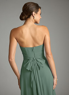 Azazie Tamira Suknie dla druhen Linia A Pofałdowany Szyfon Do ziemi Sukienka image5