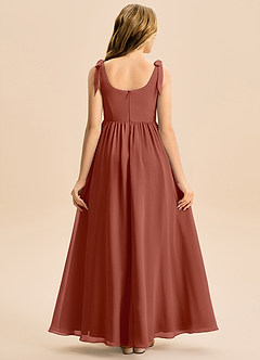 Azazie Delia Junior Abito A-Line in Chiffon Fiocco Auburn image6
