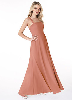 Azazie Jay Bridesmaid Dresses MAI TAI A-Line Square Neckline Side Slit Chiffon Dress image3