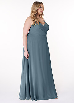 Azazie Davis Bridesmaid Dresses Twilight A-Line V-Neck Chiffon Dress image10