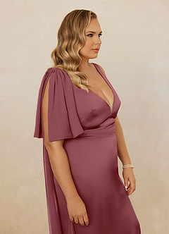 Christian Siriano Bridal for Azazie 1011 Bridesmaid Dresses Desert Rose Mermaid Bow Stretch Satin Dress image17