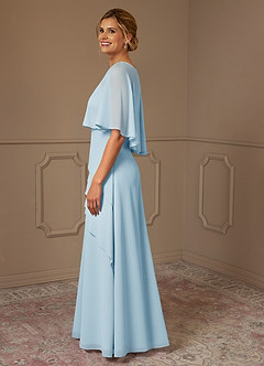 Azazie Bowie Mother of the Bride Dresses Sky Blue A-Line Chiffon Dress image4