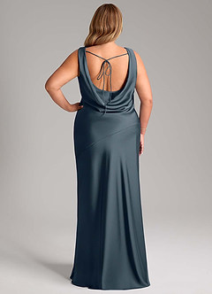 Azazie Rylina Bridesmaid Dresses Twilight Mermaid Stretch Satin Dress image8
