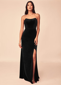 drape velour dress | ANDRESD